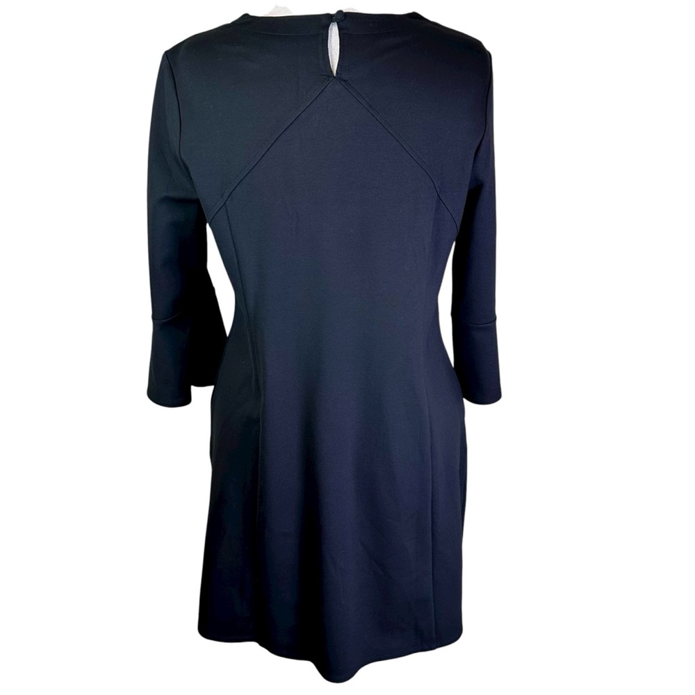 J. Jill Black Ponte 3/4 Sleeve Dress Size L Petite - Picture 6 of 12